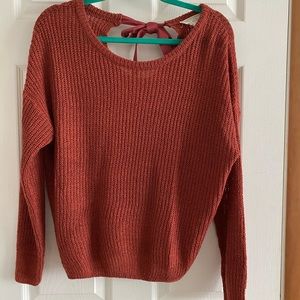 Orange Peek Thru Back